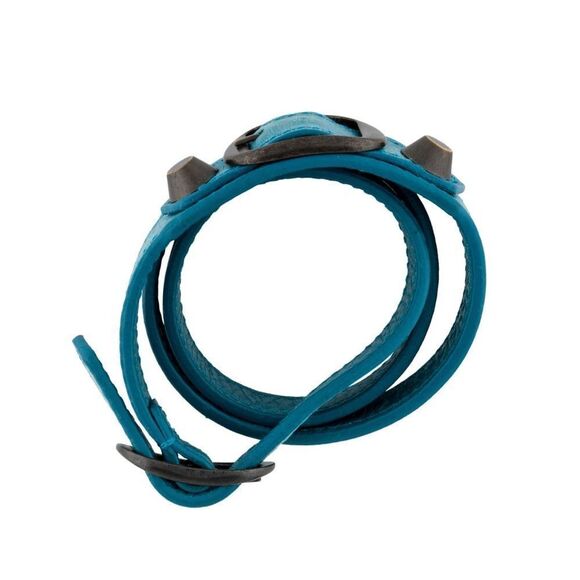 *Balenciaga* AUTHENTIC Leather Arena Triple Tour Wrap Bracelet - Picture 4 of 7